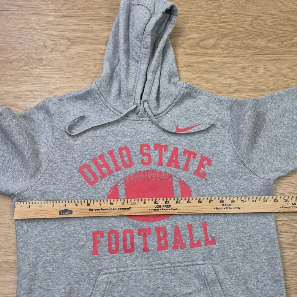 Ohio State Buckeyes Hoodie Mens L NCAA Football Nike Pullover Blended Fabric